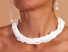 Load image into Gallery viewer, White Crystal Mutli strand necklace - butlercollection
