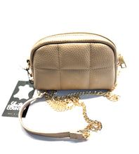 Load image into Gallery viewer, Italian leather beige crossbody bag
