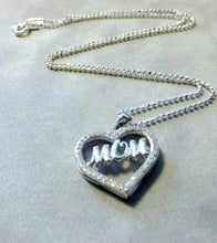 Load image into Gallery viewer, Mom heart pendant necklace
