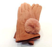 Load image into Gallery viewer, Vintage rose suede glove
