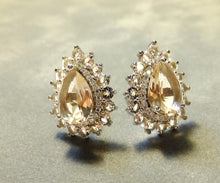 Load image into Gallery viewer, Pink stud earrings for a bride
