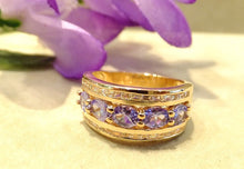Load image into Gallery viewer, Gold and tanzanite ring
