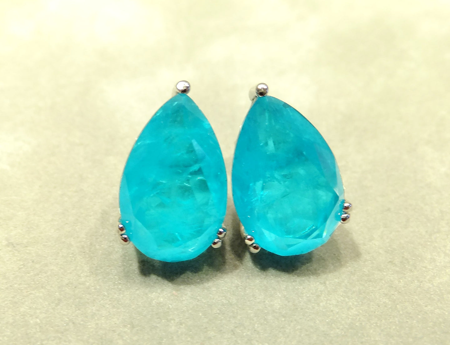 Neon Blue Paraiba Tourmaline earrings