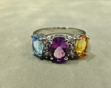 Load image into Gallery viewer, three gemstone ring
