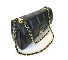 Load image into Gallery viewer, Italian leather black handbag
