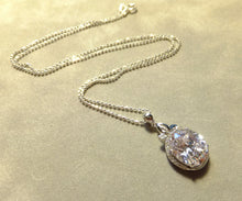 Load image into Gallery viewer, Cubic zirconia necklace in sterling silver
