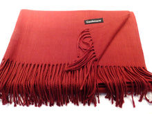 Load image into Gallery viewer, Red cashmere scarf
