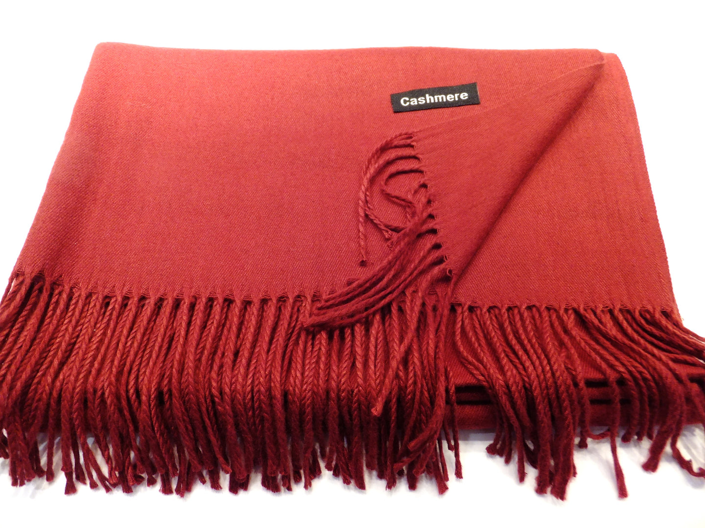 Red cashmere scarf