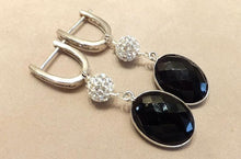 Load image into Gallery viewer, Black onyx earrings
