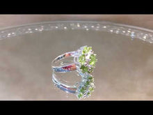 Load and play video in Gallery viewer, Peridot cluster gemstone ring 
