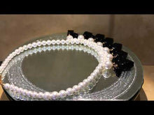 Load and play video in Gallery viewer, Black onyx and white pearl drop necklace
