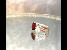 Load and play video in Gallery viewer, video of garnet gemstone ring
