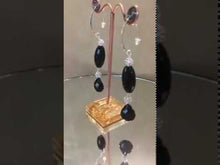 Load and play video in Gallery viewer, Black-onyx-earring-thebutlercollection

