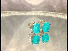 Load and play video in Gallery viewer, Video of Paraiba tourmaline earrings
