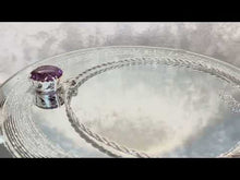 Load and play video in Gallery viewer, 25 Caret Round Facet cut Amethyst Gemstone Pendant Necklace
