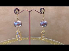 Load and play video in Gallery viewer, Pearl and Gold Earrings
