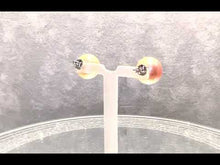 Load and play video in Gallery viewer, video of peach pearl earrings
