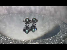 Load and play video in Gallery viewer, Video of aqua chalcedony earrings
