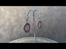 Load and play video in Gallery viewer, Video of rose gold and sterling silver drop earrings
