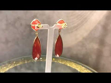 Load and play video in Gallery viewer, Carnelian drop gemstone earrings
