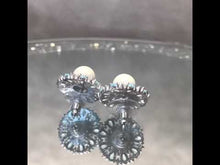 Load and play video in Gallery viewer, Video of blue gemstones and pearl earrings
