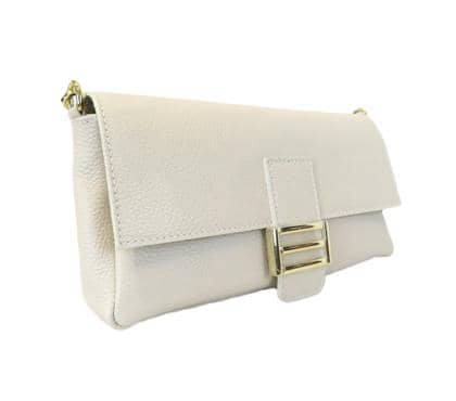 Ivory leather handbag