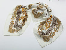 Load image into Gallery viewer, Silk Gold And cream theme scarf
