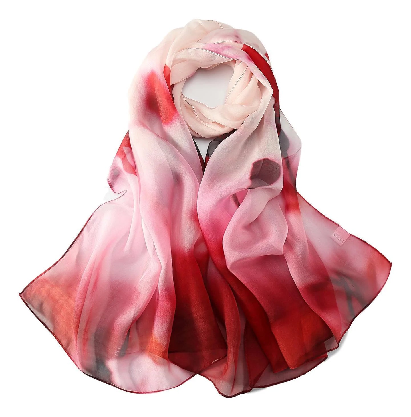 Red Floral Silk scarf