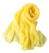 Load image into Gallery viewer, Yellow silk scarf
