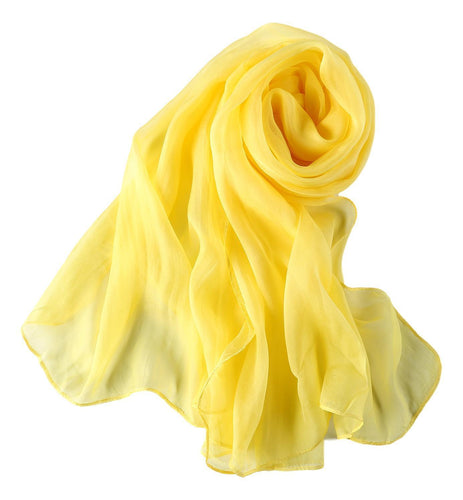 Yellow silk scarf