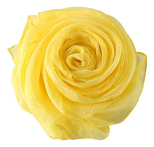 Load image into Gallery viewer, Long Yellow Chiffon silk scarf
