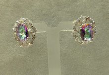 Load image into Gallery viewer, Stud mystic topaz earrings
