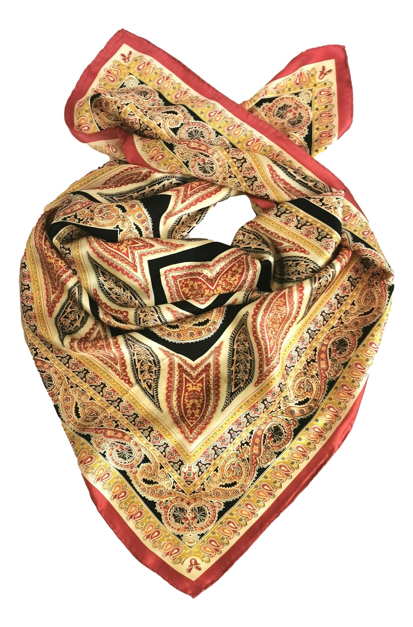 Paisley large silk scarf in Multi Colors