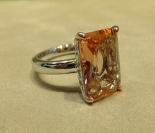 Load image into Gallery viewer, side view of morganite gemstone ring
