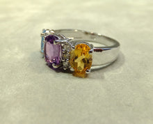 Load image into Gallery viewer, Three gemstone ring
