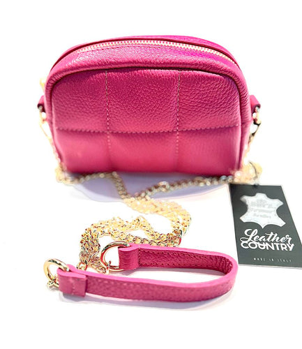 Pink Italian Leather Small handbag