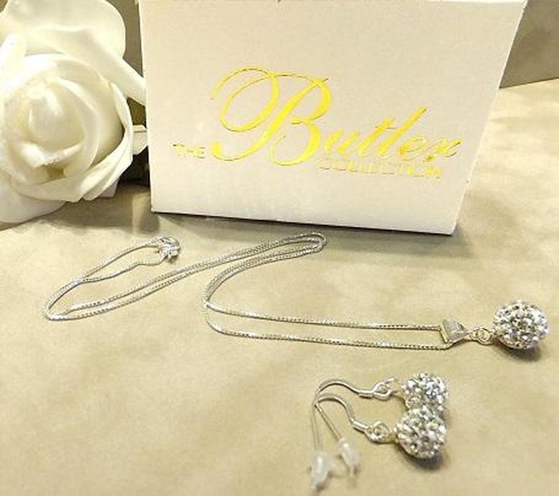 Sparkling ball jewelry gifts sets in sterling silver
