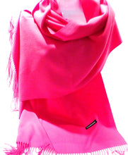 Load image into Gallery viewer, fuchsia cashmere scarf for women 
